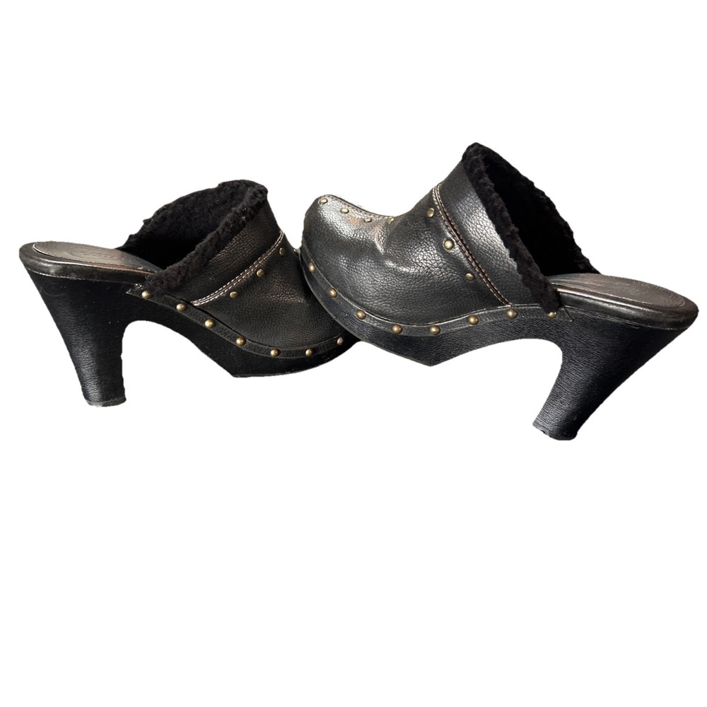 Vintage Women's Size 7.5 Candies‎ Chunky Clogs Shoes Black Y2K Clueless - Picture 5 of 8
